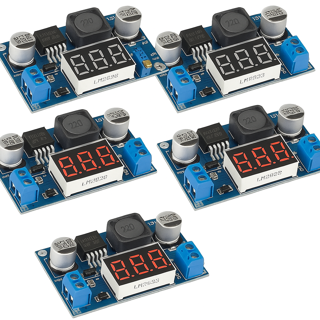 LM2596 Buck Converter Module (with LED) 5 Pack